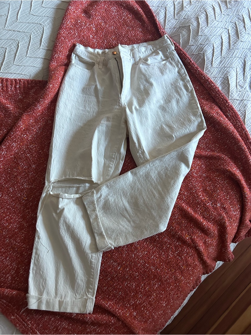 White Vintage Straight Jeans